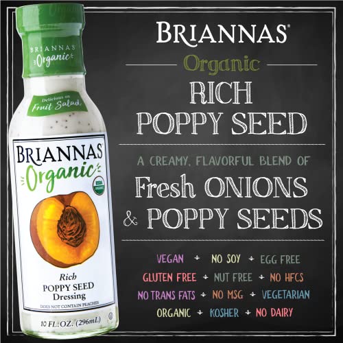 BRIANNAS Organic Variety 3 Pack: Organic Mango Vinaigrette, Orga...