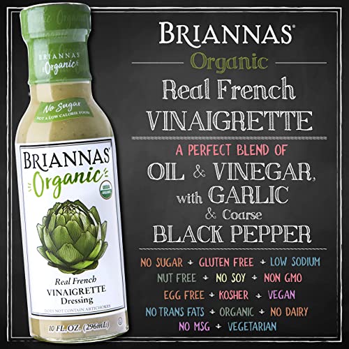 BRIANNAS Organic Variety 3 Pack: Organic Mango Vinaigrette, Orga...
