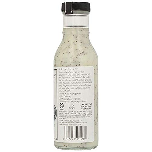 Briannas Poppy Seed Dressing, 12-Ounce Bottles Pack of 12