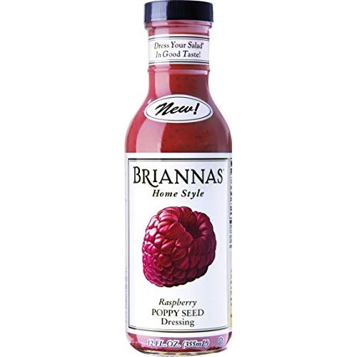 Briannas, Poppy Seed Dressing, Raspberry, Home Style , 12 Ounce