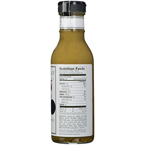 Briannas Vinaigrette Dressing, New American, 12 Fl Oz