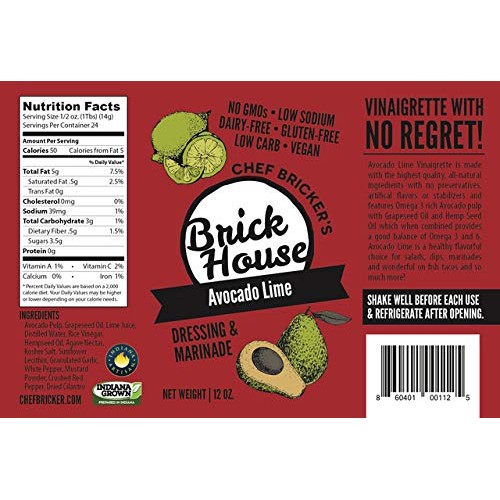 Avocado Lime - Vegan Salad Dressing &Amp; Marinade By Brick House Vi