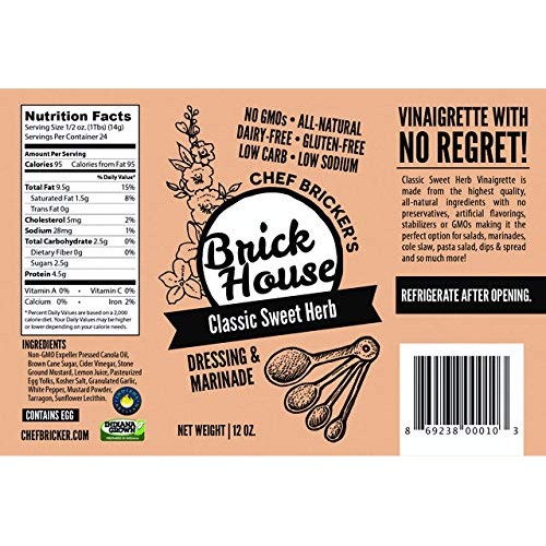 Classic Sweet Herb - Low Sodium Salad Dressing And Marinade By B