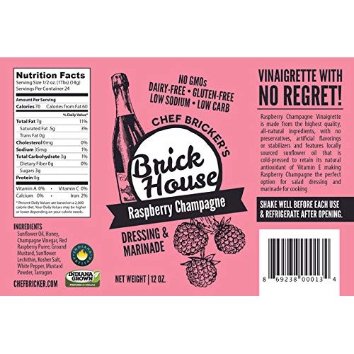 Raspberry Champagne Keto Salad Dressing &Amp; Marinade With Non-Gmo