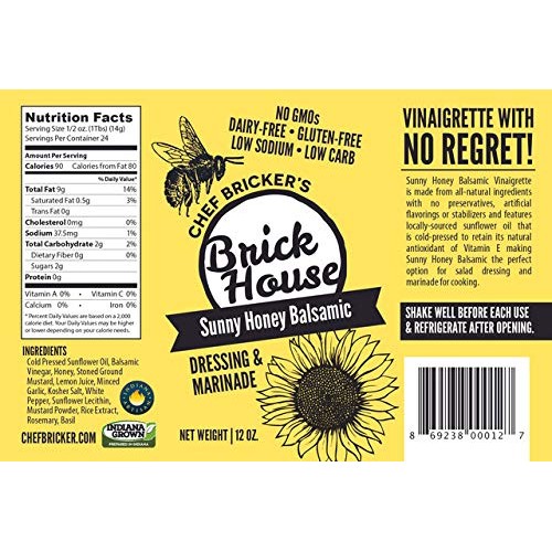 Sunny Honey Balsamic - Keto Salad Dressing And Marinade With Non