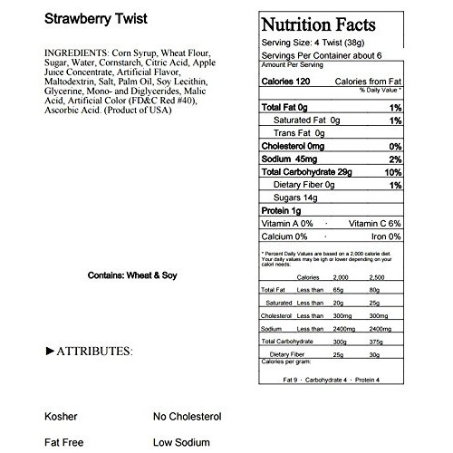 Strawberry Licorice - 3 Pack - Fat Free Old Fashioned Gourmet Li