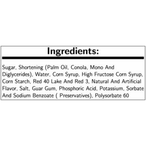 Brill Red Transmart Decorating Icing, 14 Pound Pail -- 1 Each.