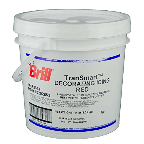 Brill Red Transmart Decorating Icing, 14 Pound Pail -- 1 Each.