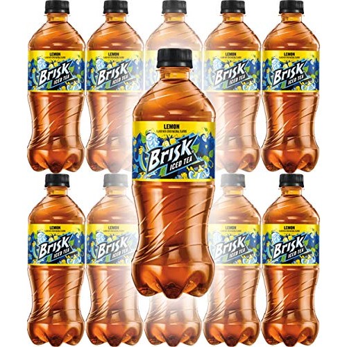 Brisk Iced Tea, Lemon, 20Oz Bottle Pack Of 10, Total Of 200 Fl Oz