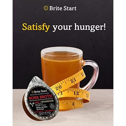 Brite Start Bone Broth - Beef + Mushrooms - Porcini, Shitake, Li