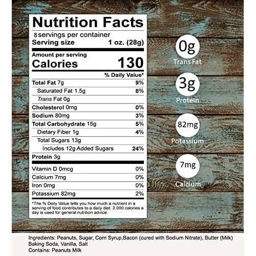 Brittle Brothers Bacon Peanut Brittle - 8 Oz. Box