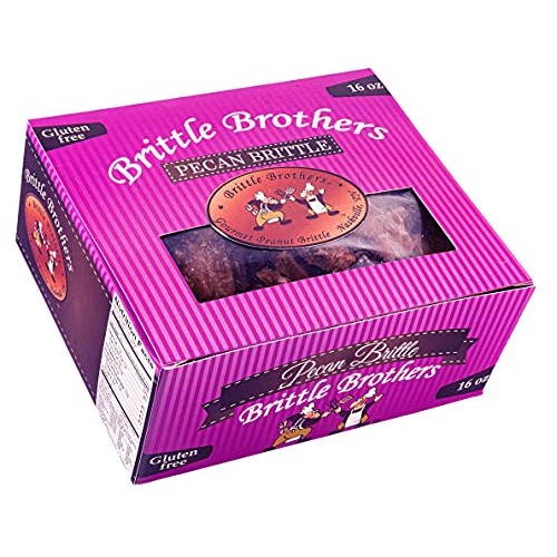 Brittle Brothers Pecan Brittle - 16 oz Box - Voted #1 in Americ...