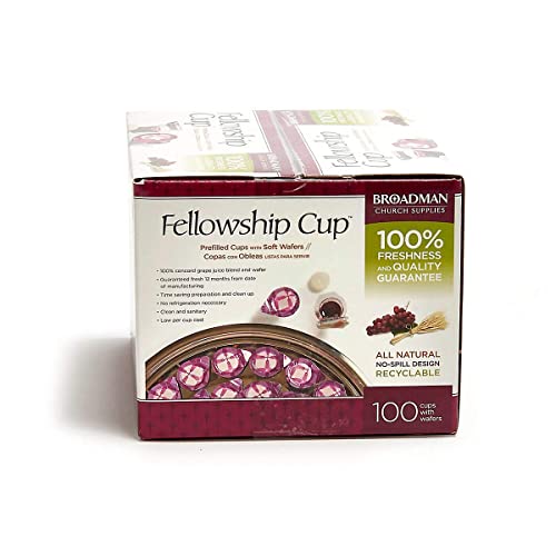 Fellowship Cup,Prefilled Communion Cups Juice/Wafer-100 Cups Ne