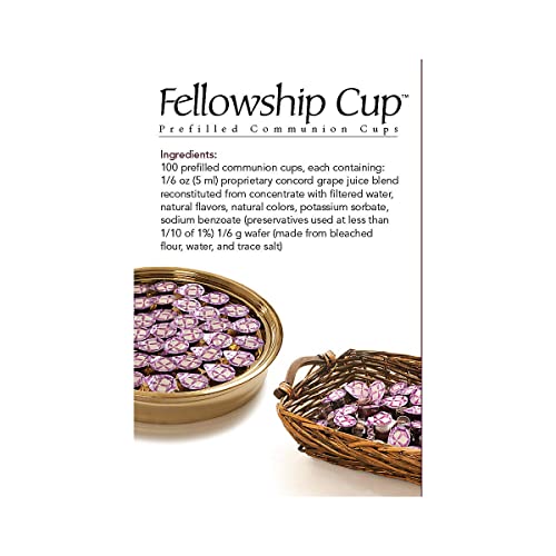 Fellowship Cup,Prefilled Communion Cups Juice/Wafer-100 Cups Ne