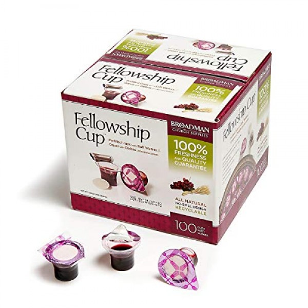 Fellowship Cup,Prefilled Communion Cups Juice/Wafer-100 Cups Ne