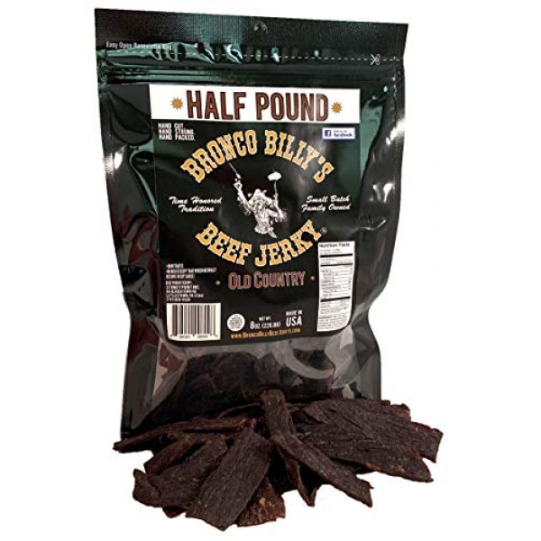 Bronco Billys Beef Jerky Old Country Half Pound Bag