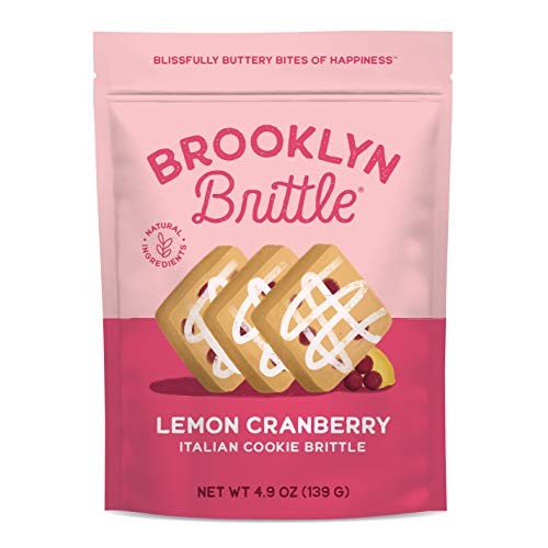 Brooklyn Brittle Lemon Cranberry Italian Cookie Brittle, 4.5 Oz
