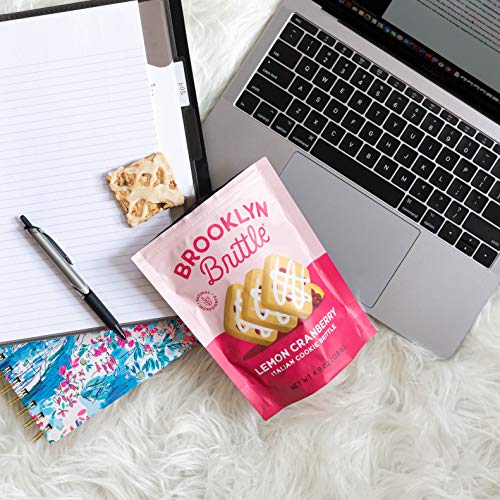 Brooklyn Brittle Lemon Cranberry Italian Cookie Brittle, 4.5 Oz