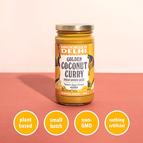 Brooklyn Delhi Golden Coconut Curry - Indian Simmer Sauce with T...