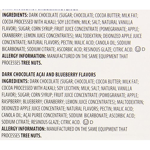 Brookside Dark Chocolate Candy Two Flavor Snack Pack, Pomegranat