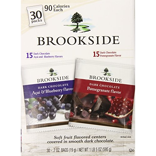 Brookside Dark Chocolate Candy Two Flavor Snack Pack, Pomegranat