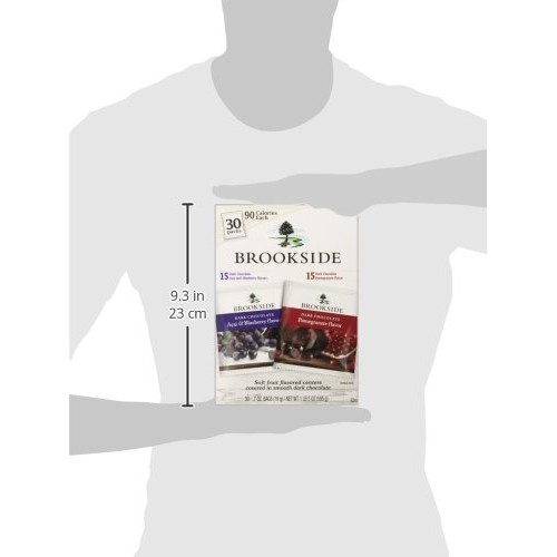 Brookside Dark Chocolate Candy Two Flavor Snack Pack, Pomegranat