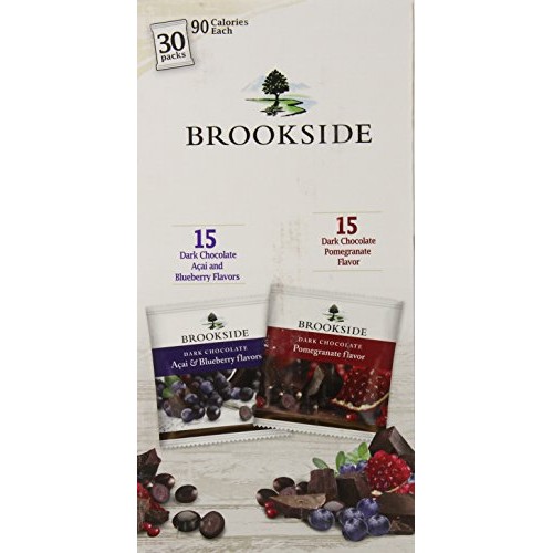 Brookside Dark Chocolate Candy Two Flavor Snack Pack, Pomegranat