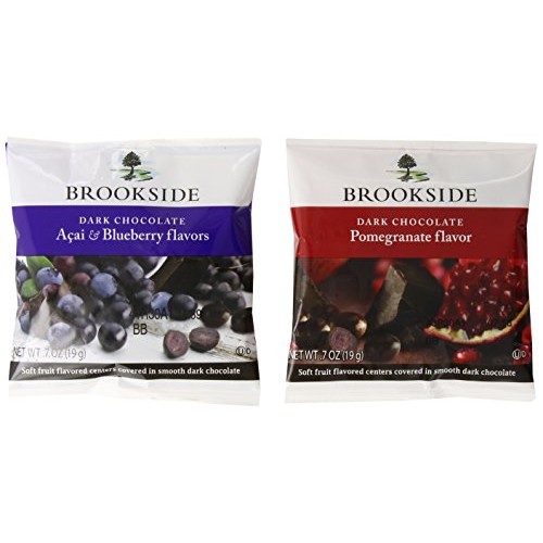 Brookside Dark Chocolate Candy Two Flavor Snack Pack, Pomegranat