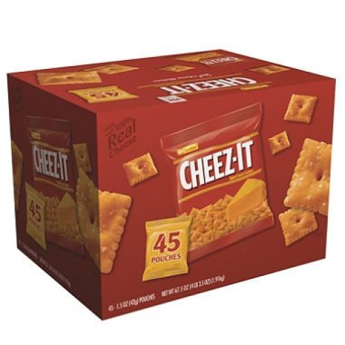 Cheez-It Crackers, 1.5 Oz Pack, 45 Packs/Box, Sold As 1 Carton