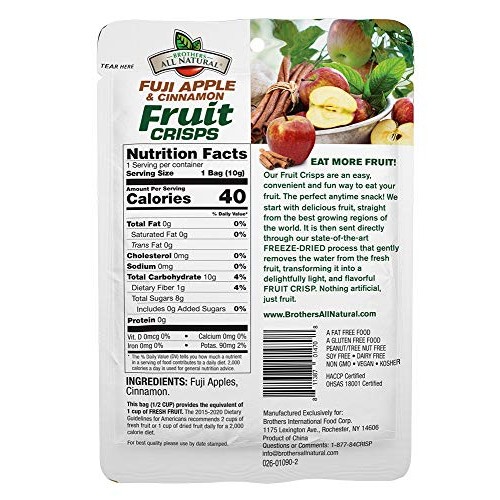 Brothers-All-Natural Fruit Crisps, Fuji Apple And Cinnamon, 0.35