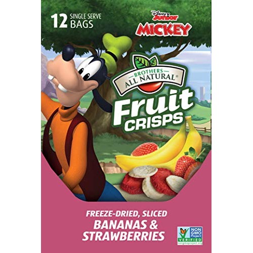 Brothers-All-Natural Fruit Crisps, Goofy Strawberries &Amp; Banana,