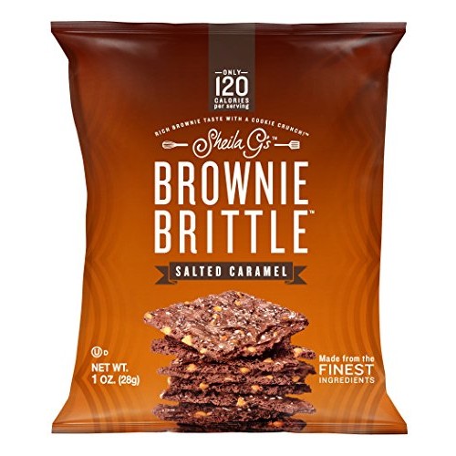 Sheila Gs Brownie Brittle, Salted Caramel, 1 Ounce Bag Pack Of