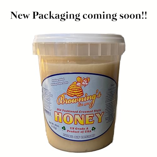 Brownings 40 oz Creamed Raw Clover Honey | 100% Pure, Natural &...