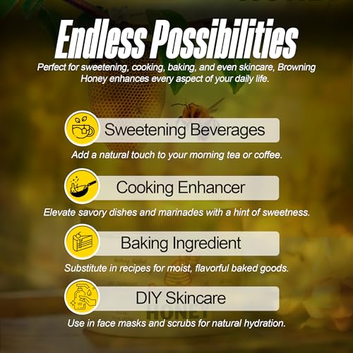 Brownings Creamed Raw Clover Honey - 16 oz 473g | 100% Pure, ...