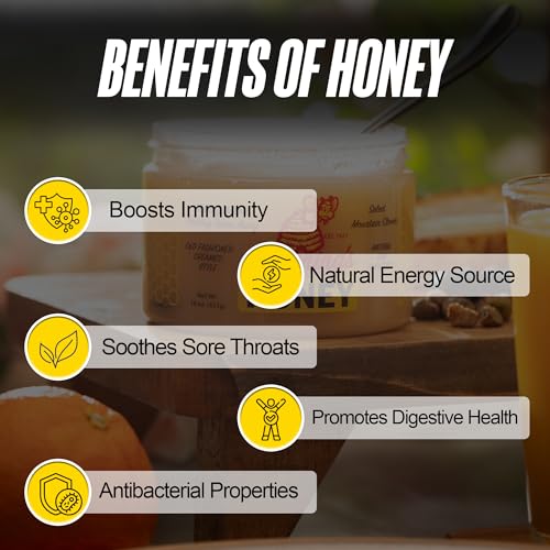 Brownings Creamed Raw Clover Honey - 16 oz 473g | 100% Pure, ...