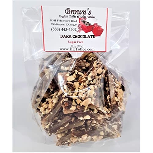 Browns English Toffee - Sugar Free Dark Chocolate Browns English Toffee - Sugar Free Dark Chocolate