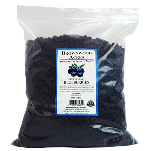 Unsweetened Dried Blueberries By Brownwood Acres - Non-Gmo, Glut