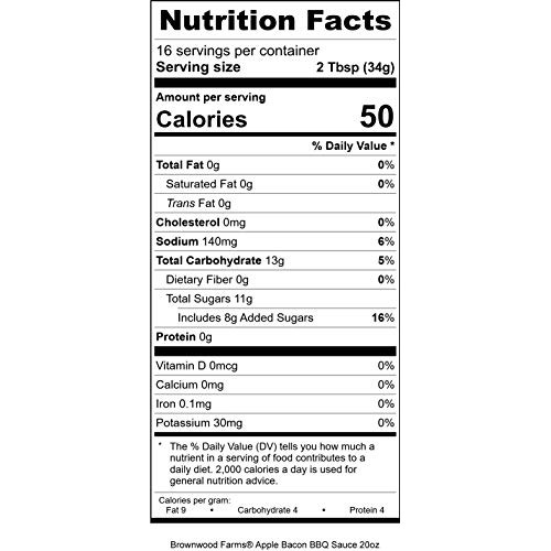 Apple Bacon Bbq Sauce - Brownwood Farms - 20 Oz, 2 Pack - Sweet
