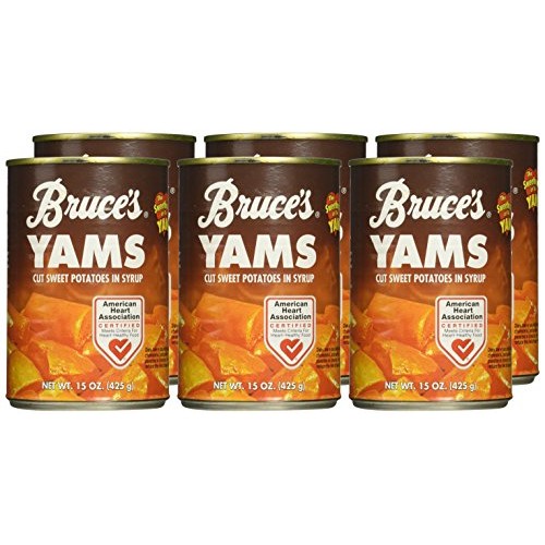 Bruces, Yams, Cut Sweet Potatoes In Syrup, 15Oz Can Pack Of 6