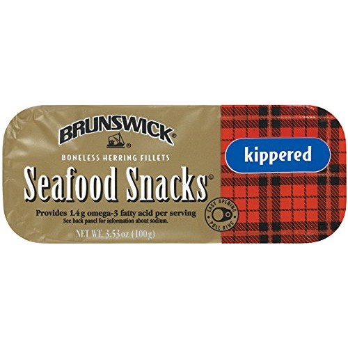 Brunswick Boneless Kippered Herring Fillet Seafood Snacks, High