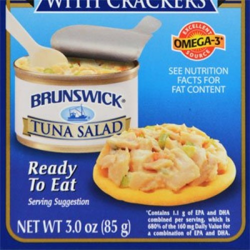 Brunswick Tuna Salad With Crackers 12 Packs 3.0 Oz Ready To Eat