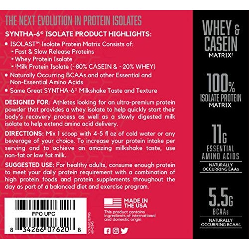Bsn Syntha-6 Isolate Protein Powder, Whey Protein Isolate, Milk