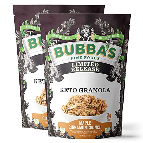 Bubbas Fine Foods Keto Granola Maple Cinnamon Crunch, Pack Of 2
