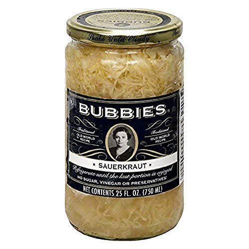 Bubbies Vinagar Free Naturally Fermented Sauerkraut, 25 Oz Pack