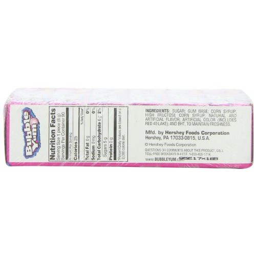 Hersheys Bubble Yum Regular, 5-Count Pack Of 18