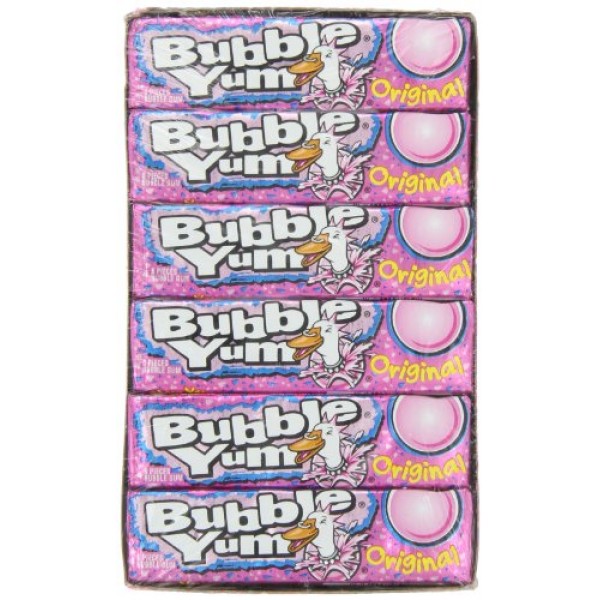 Hersheys Bubble Yum Regular, 5-Count Pack of 18