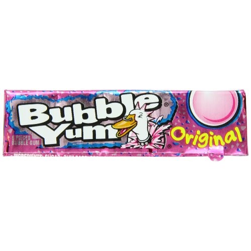 Hersheys Bubble Yum Regular, 5-Count Pack Of 18