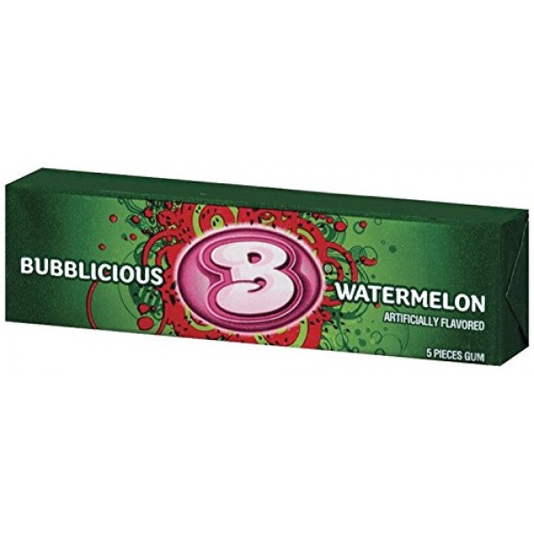 Bubblicious Watermelon Wave Bubble Gum 18 packs 5ct per pack