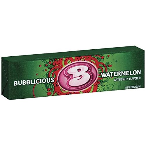 Bubblicious Watermelon Wave Bubble Gum 18 Packs 5Ct Per Pack