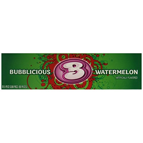 Bubblicious Watermelon Wave Bubble Gum 18 Packs 5Ct Per Pack